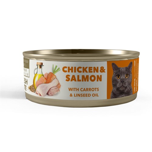 Amity Süper Premium Tavuk Ve Somonlu Yetişkin Konserve Kedi Maması