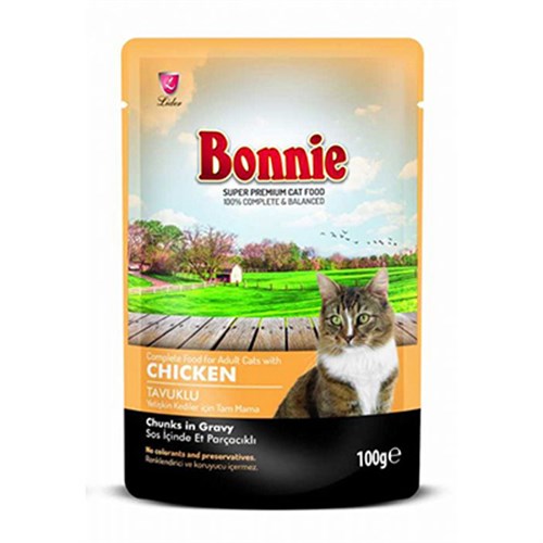 Bonnie Tavuklu Pouch Gravy Yetişkin Kedi Konserve Maması