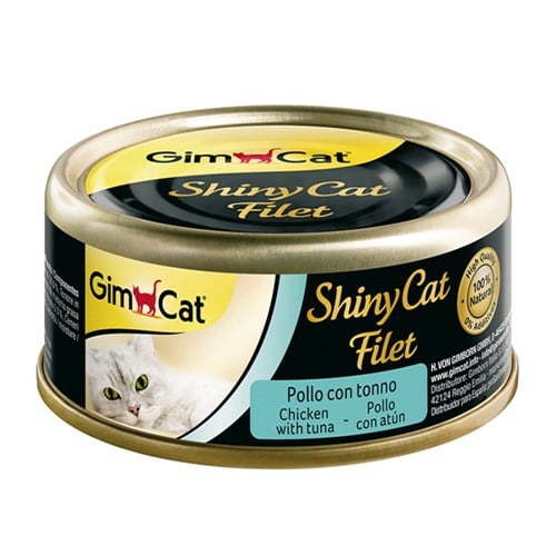 Gimcat Shinycat Fileto Tuna Balıklı ve Tavuklu Yetişkin Konserve Kedi Maması
