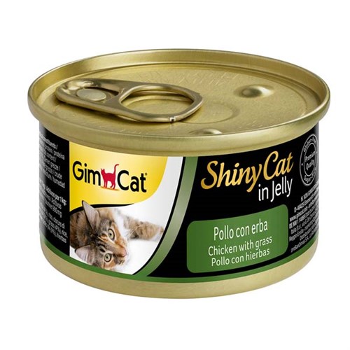 Gimcat Shinycat Tavuklu Ve Çimenli Yetişkin Konserve Kedi Maması