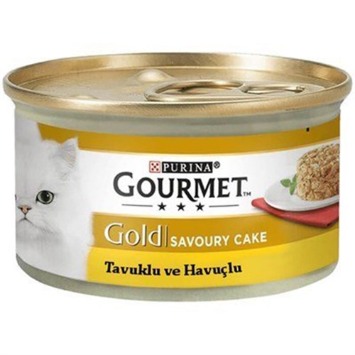 Gourmet Gold Savoury Cake Tavuk ve Havuç Yetişkin Konserve Kedi Maması