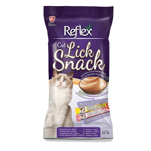 Reflex Lick Snack Kümes Hayvanlı ve Somonlu Sıvı Kedi Ödül Maması