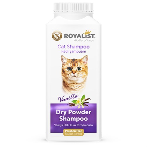 Royalist Parabensiz Kediler için Vanilyalı Kuru Toz Şampuan