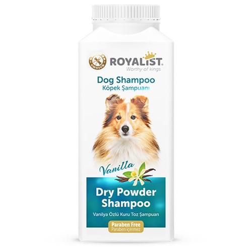 Royalist Parabensiz Köpekler için Vanilyalı Kuru Toz Şampuan