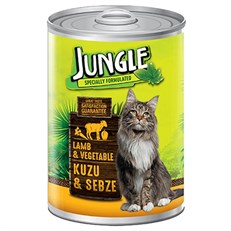 Jungle Kuzu Etli ve Sebzeli Yetişkin Konserve Kedi Maması