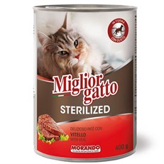 Miglior Gatto Sterilised Kıyılmış Dana Etli Kısırlaştırılmış Konserve Kedi Maması