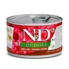 N&D Quinoa Skin Geyik ve Hindistan Cevizli Konserve Köpek Maması