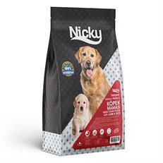 Nicky Adult Tahıllı Yüksek Proteinli Kuzulu Yetişkin Köpek Maması
