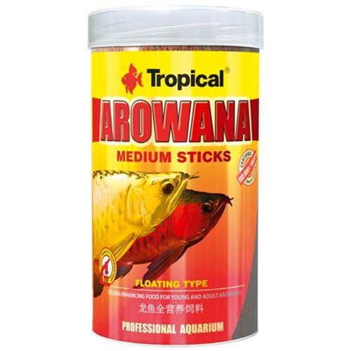 Tropical Arowana Sticks Genç Arowanalar için Renklendirici Balık Yemi