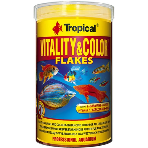 Tropical Vitality Color Flakes Tropikal Balıklar için Renklendirici Pul Balık Yemi
